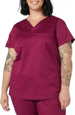 pijama sanitario color burdeos