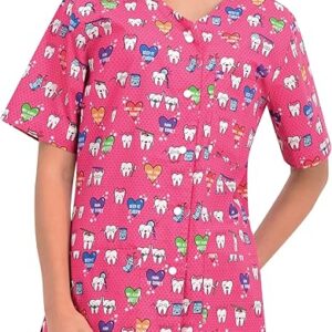 Casaca Sanitaria B-well Carina para Mujer - Cuello en Y y Tejido 50% Algodón Natural