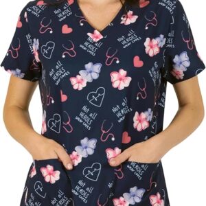 Casaca Sanitaria Elástica B-well Isabella - Cuello en V con 6% Elastano para Mujer