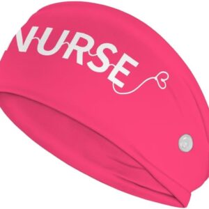 Diadema con Botones "Pink Edition" - Banda Elástica Antideslizante para Enfermeras y Deporte