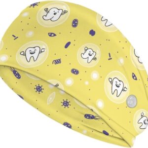 Diadema con Botones "Yellow Dental" - Banda Elástica Antideslizante para Dentistas e Higienistas