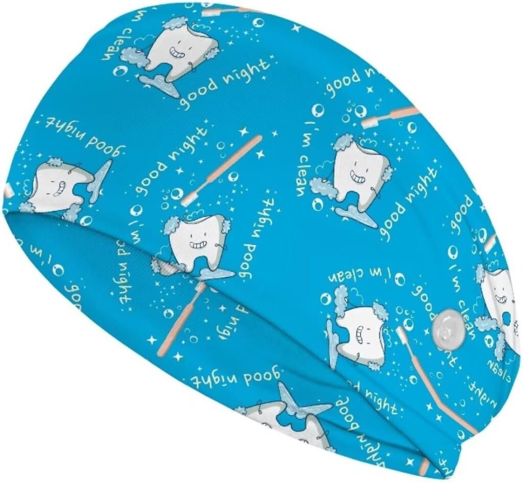 Diadema con Botones para Mascarilla - Estampado Dental para Dentistas e Higienistas