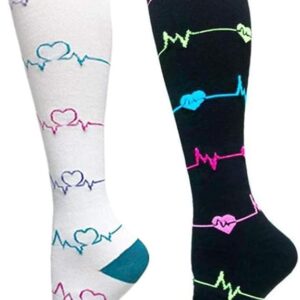 Pack de 3 Calcetines de Compresión (20-30 mmHg) con Diseños Médicos - Unisex