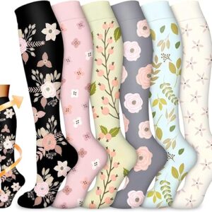 Pack de 6 Calcetines de Compresión Graduada (15-20 mmHg) - Soporte Diario y Confort Sin Costuras