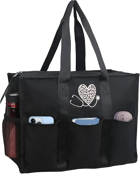 ABAMERICA Bolsa de Enfermería Impermeable - Bolso Organizador Multibolsillos para Clínica y Salud en el Hogar