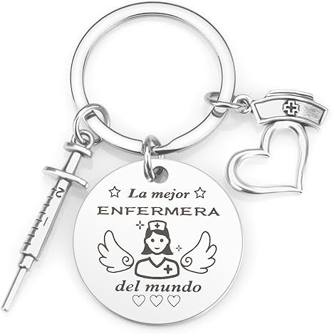 Llavero de Enfermería "La Mejor Enfermera del Mundo" - Regalo de Acero Inoxidable para Sanidad