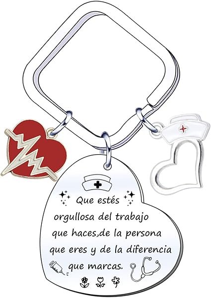 Llavero de Enfermería con Charms Médicos - Regalo Conmemorativo para Médicos, Enfermeras y Graduación