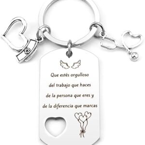 Llavero de Enfermería con Frase Motivacional - Regalo de Agradecimiento para Médicos y Enfermeras
