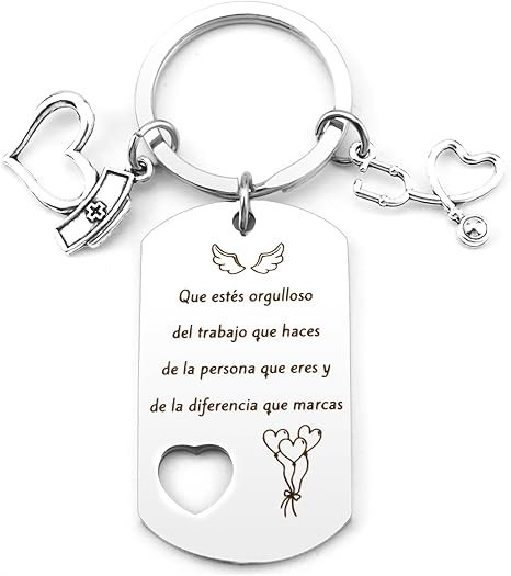 Llavero de Enfermería con Frase Motivacional - Regalo de Agradecimiento para Médicos y Enfermeras