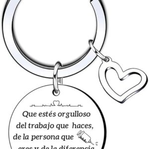 Llavero de Enfermería con Grabado Inspirador - Regalo de Graduación para Médicos y Enfermeras