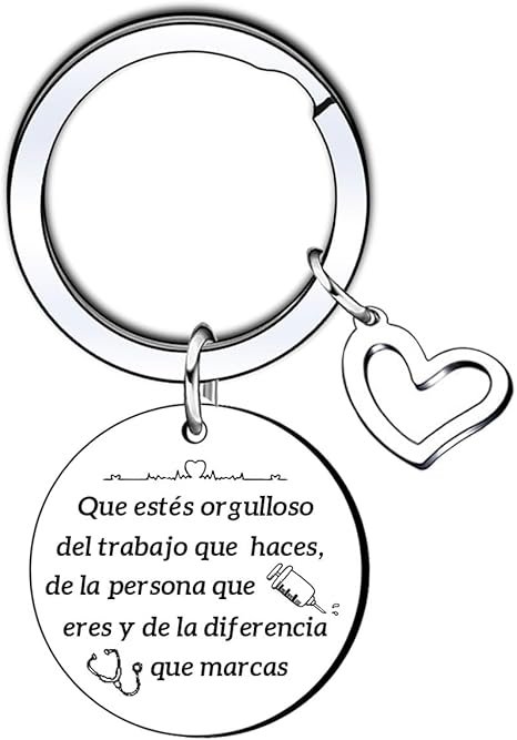 Llavero de Enfermería con Grabado Inspirador - Regalo de Graduación para Médicos y Enfermeras