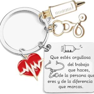 Llavero de Enfermería de Acero Inoxidable - Regalo Conmemorativo para Médicos, Enfermeras y Graduación