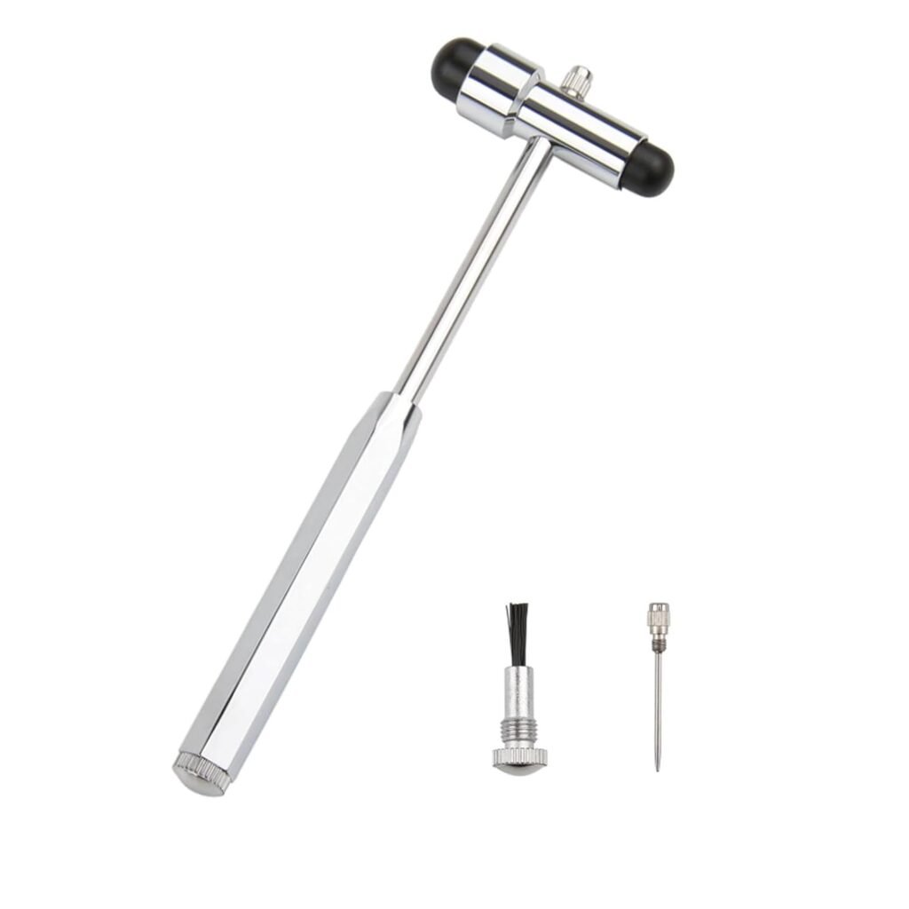 Martillo de Reflejos Neurológico de Doble Cabeza - Instrumento de Percusión Ligero en Aluminio y ABS